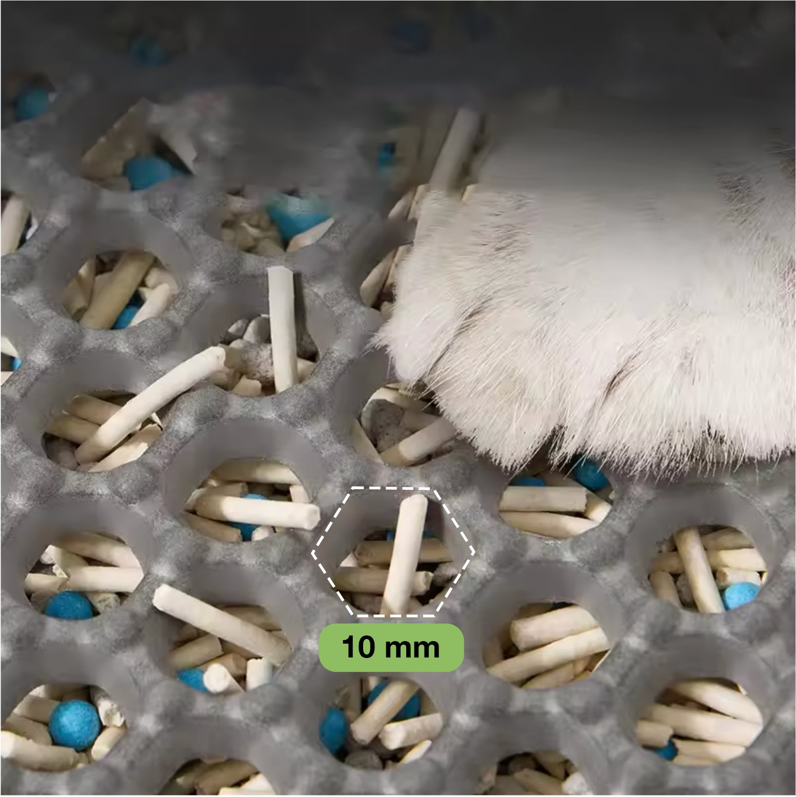 Tapis de litière pour chat, retient les grains pour un nettoyage facile