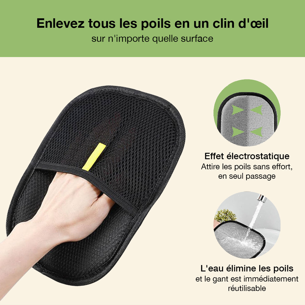 Gant magique anti-poils