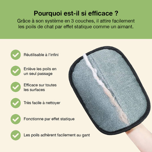 Gant magique anti-poils